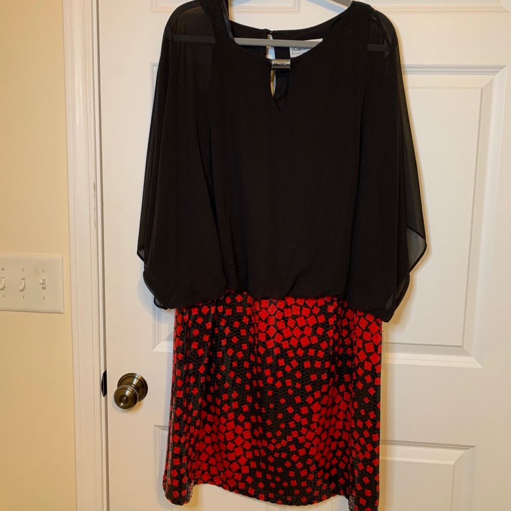 Chelsea Suite red and black dress new with tags